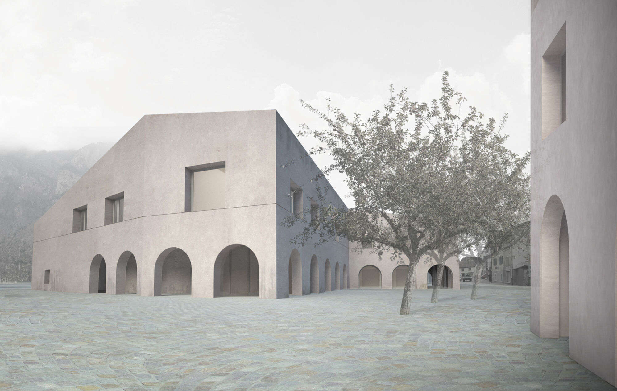 Mels Cultural Centre Casper Mueller Kneer Architects Copyright Casper Mueller Kneer front facade final with extension