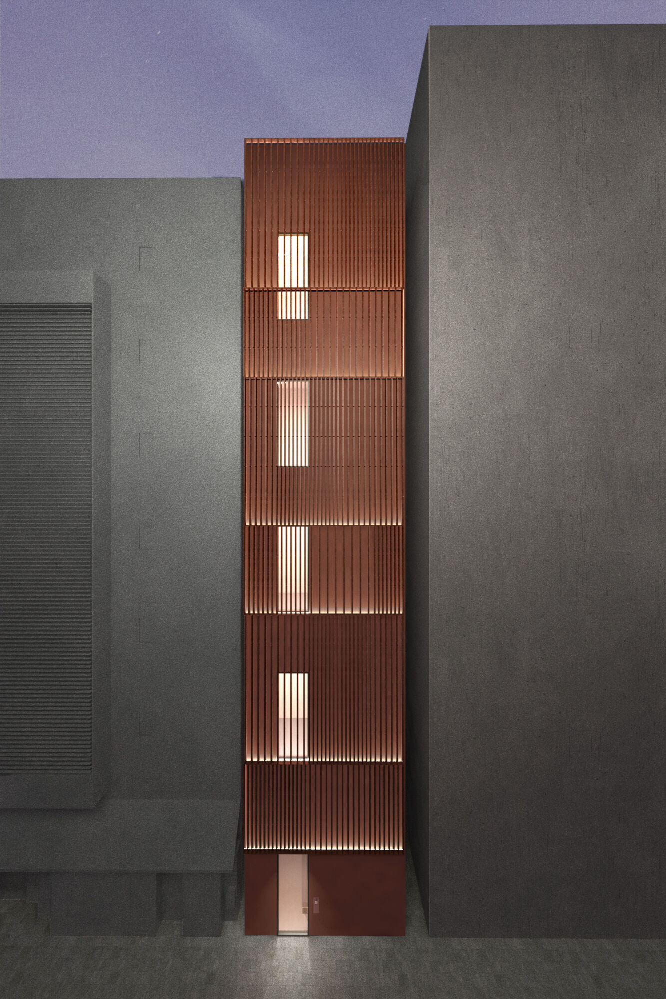 Loro Piana Flagship Building Ginza Casper Mueller Kneer Architects Copyright Casper Mueller Kneer 184 210106 Night Exterior Back