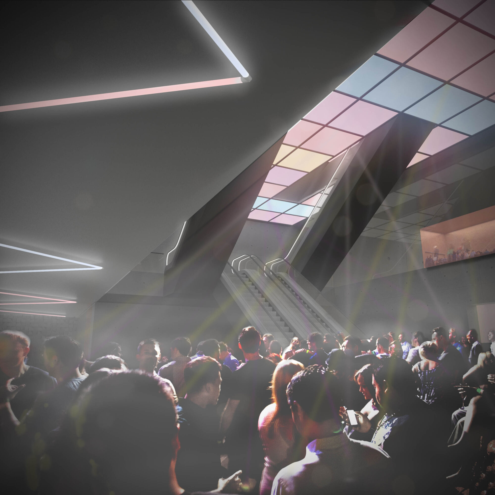 Ministry of Sound II Casper Mueller Kneer Architects Copyright Casper Mueller Kneer MOS Visu Perspective Interior 150419 03 Night